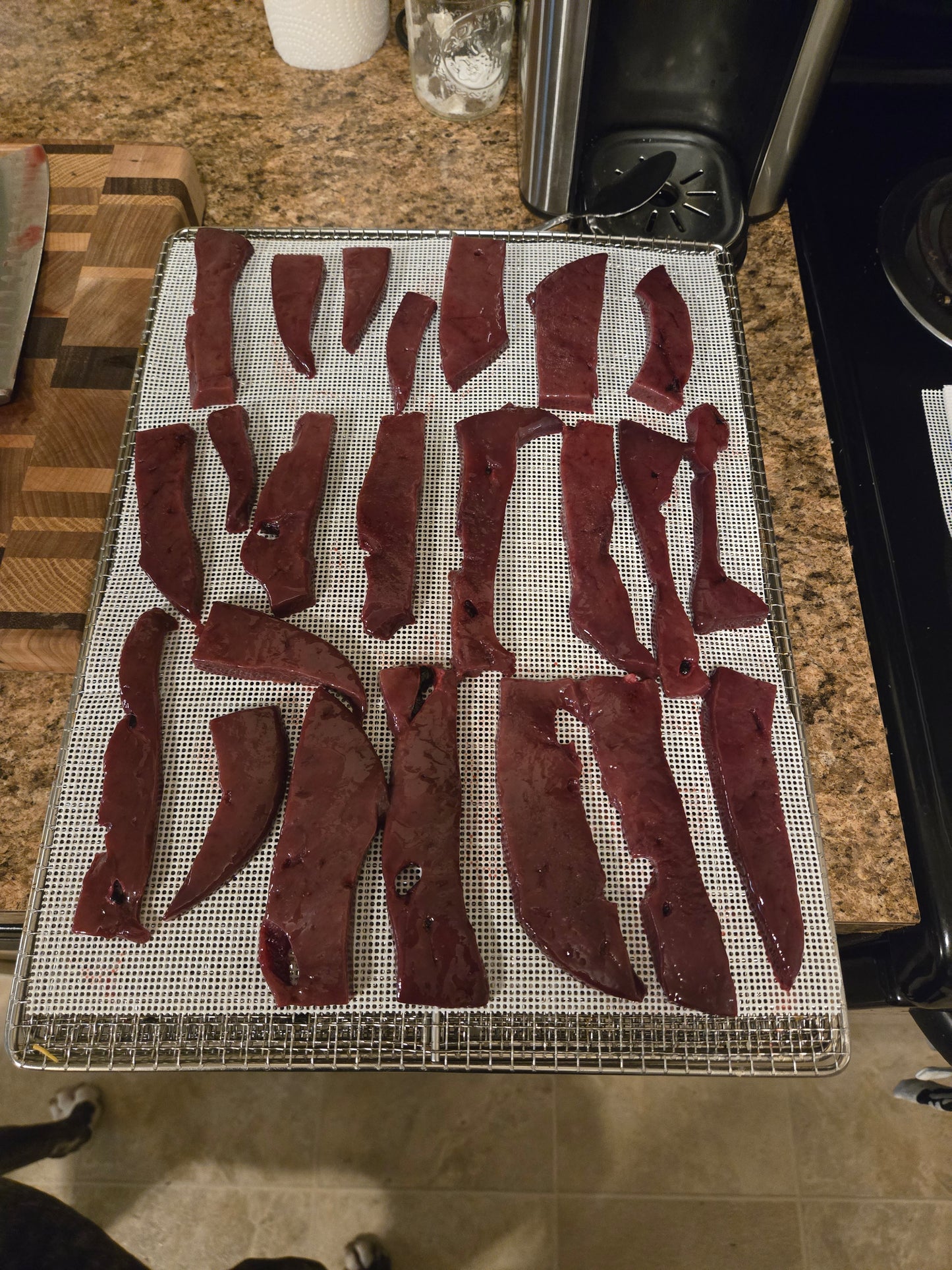 Beef and Calf Liver Strips (aka - Jerky)