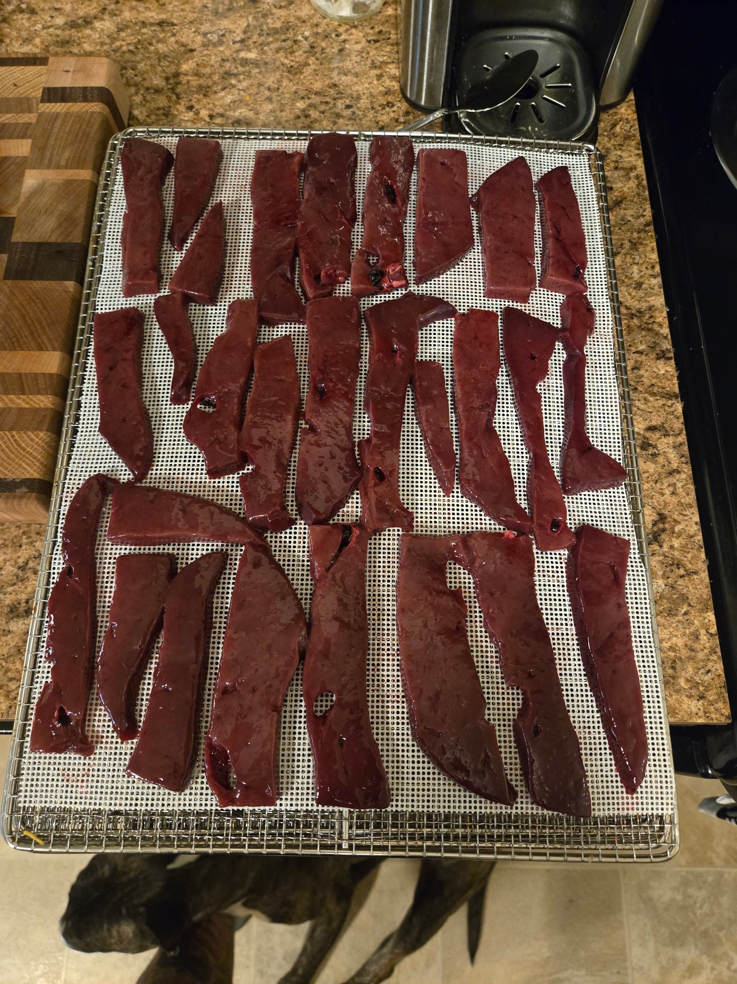 Beef and Calf Liver Strips (aka - Jerky)